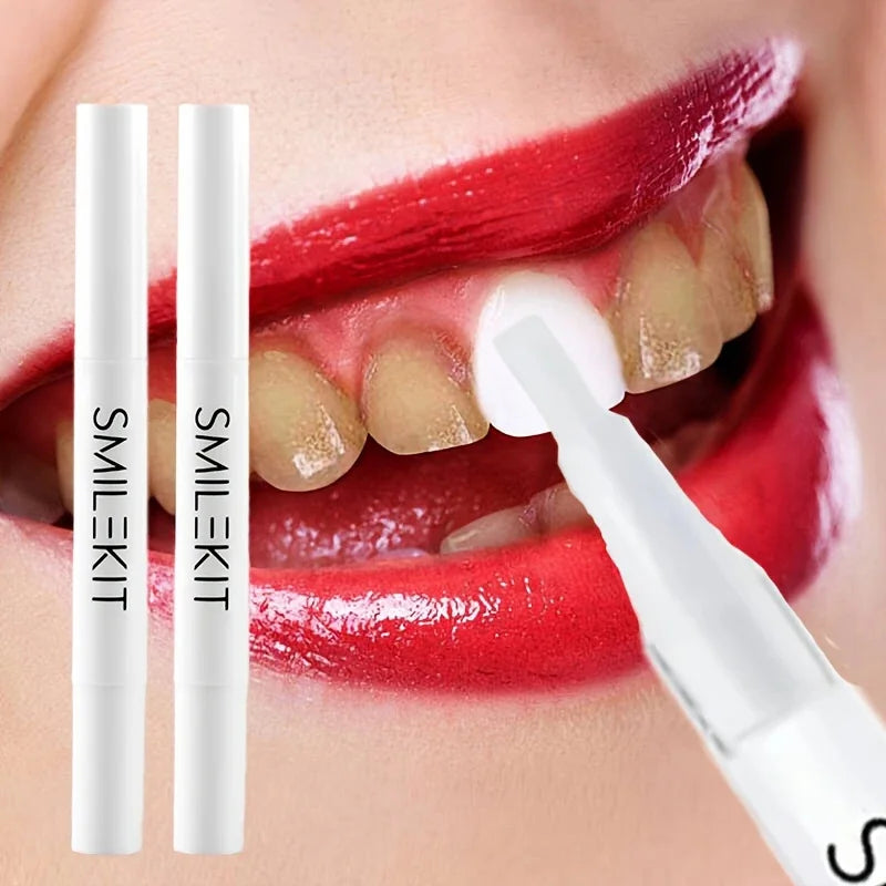 2Pcs*2Ml Whitening Toothbrush Pen Instant Use No-Brush Teeth Cleaning Pen Teeth Brightening and Glossing Care Tool