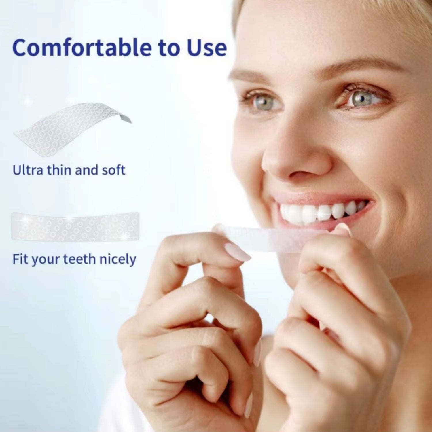 7/14/28 Pairs Teeth Brightening Strips for Teeth, 5D/9D Whitener Strips Reduced Sensitivity White Strips for Teeth Whitening