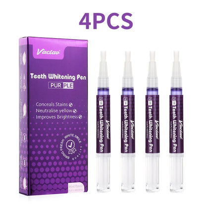 V34 Purple Whitening Gel Pen, Instant Teeth Whitening Pigment Pen for Removing Stains and Restoring Tooth Color