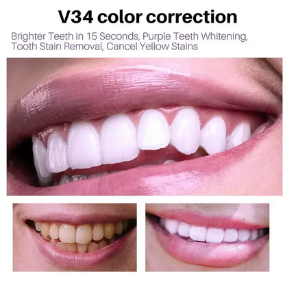 50Ml V34 Mousse Toothpaste Teeth Whitening Removing Yellow Teeth Cleaning Tooth Stain Oral Fresh Tooth Care Product 2024 New